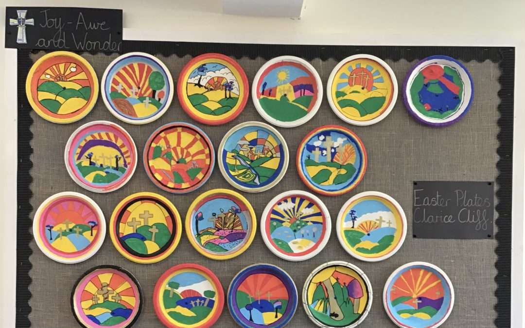 Plates in the style of Clarice Cliff- Sycamore Class